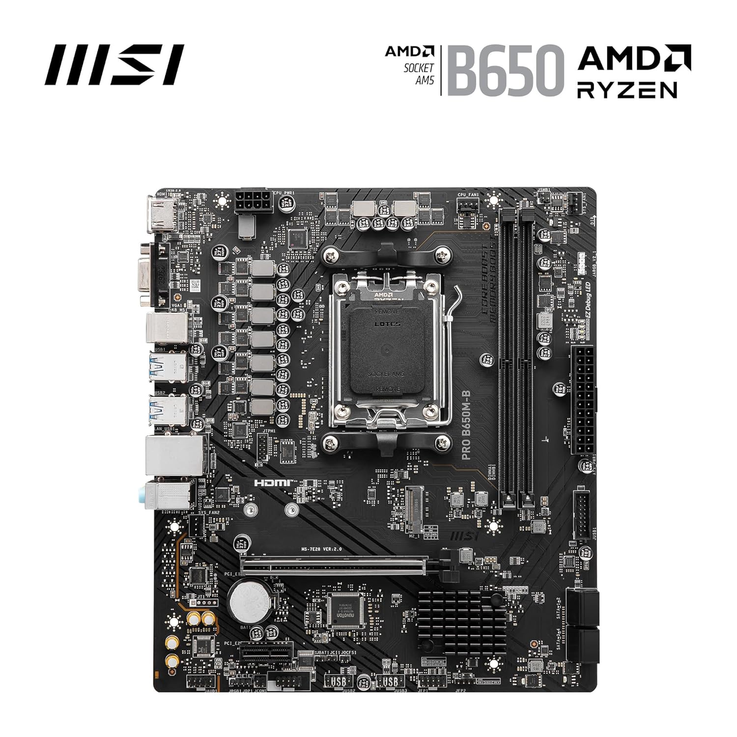 MSI Motherboard Pro B650m-B DDR5 MSI Motherboard Pro B650m-B DDR5